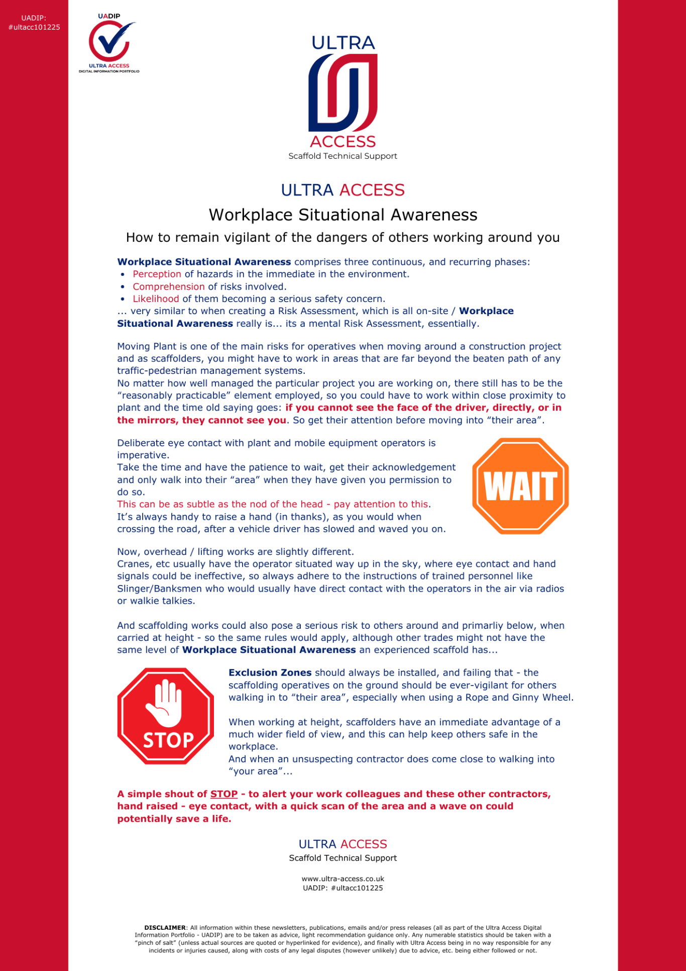 Workplace Situational Awareness