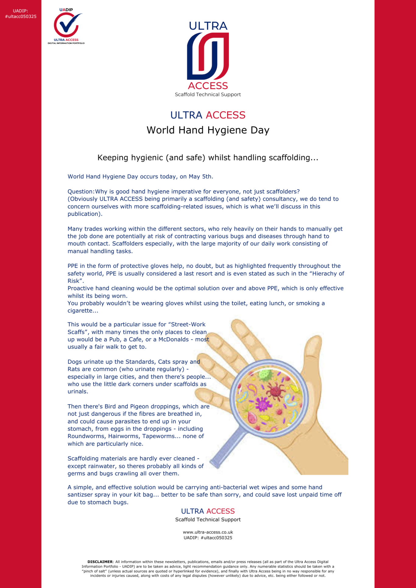 World Hand Hygiene Day (protection against germs)