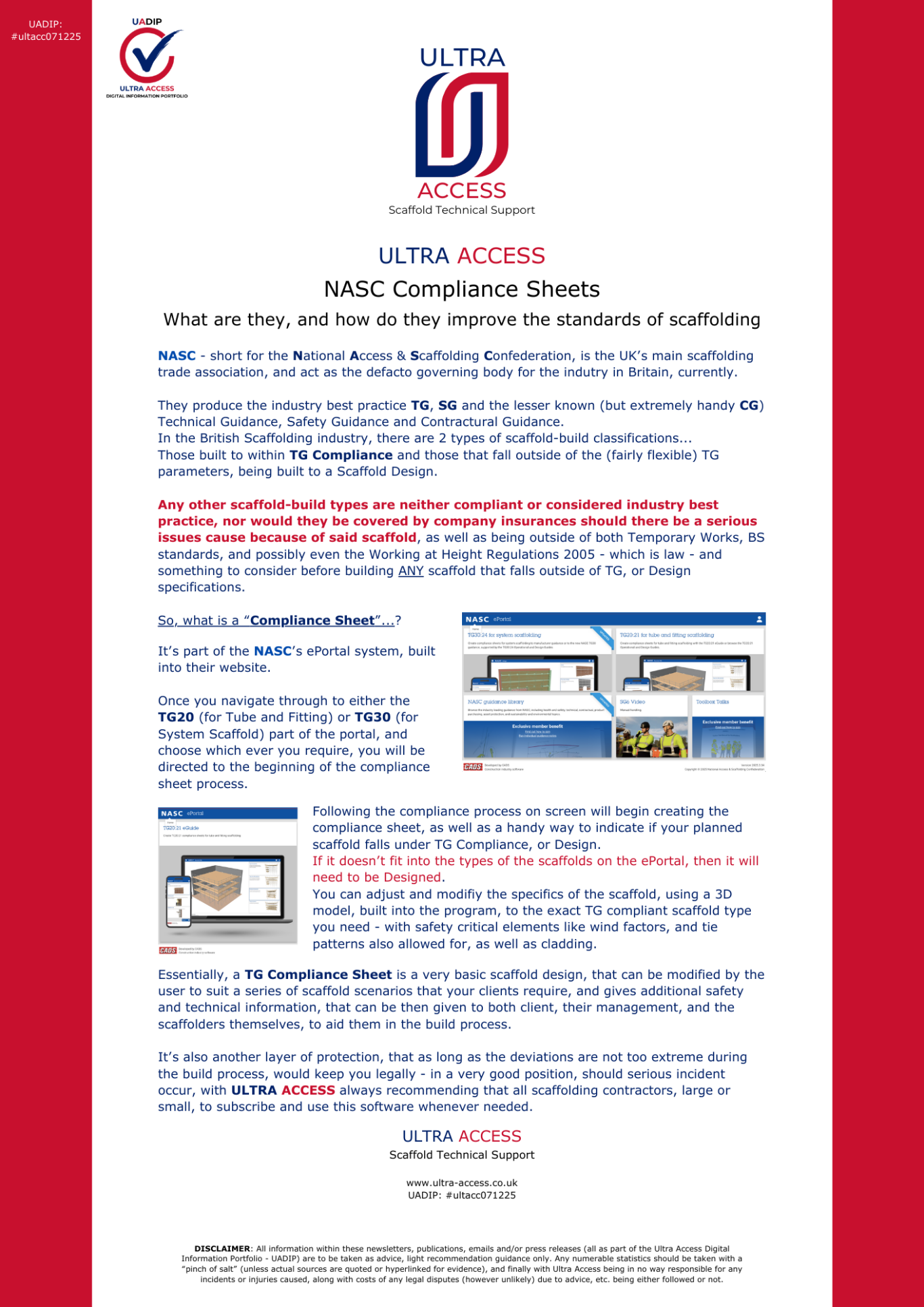 What are NASC Compliance sheets