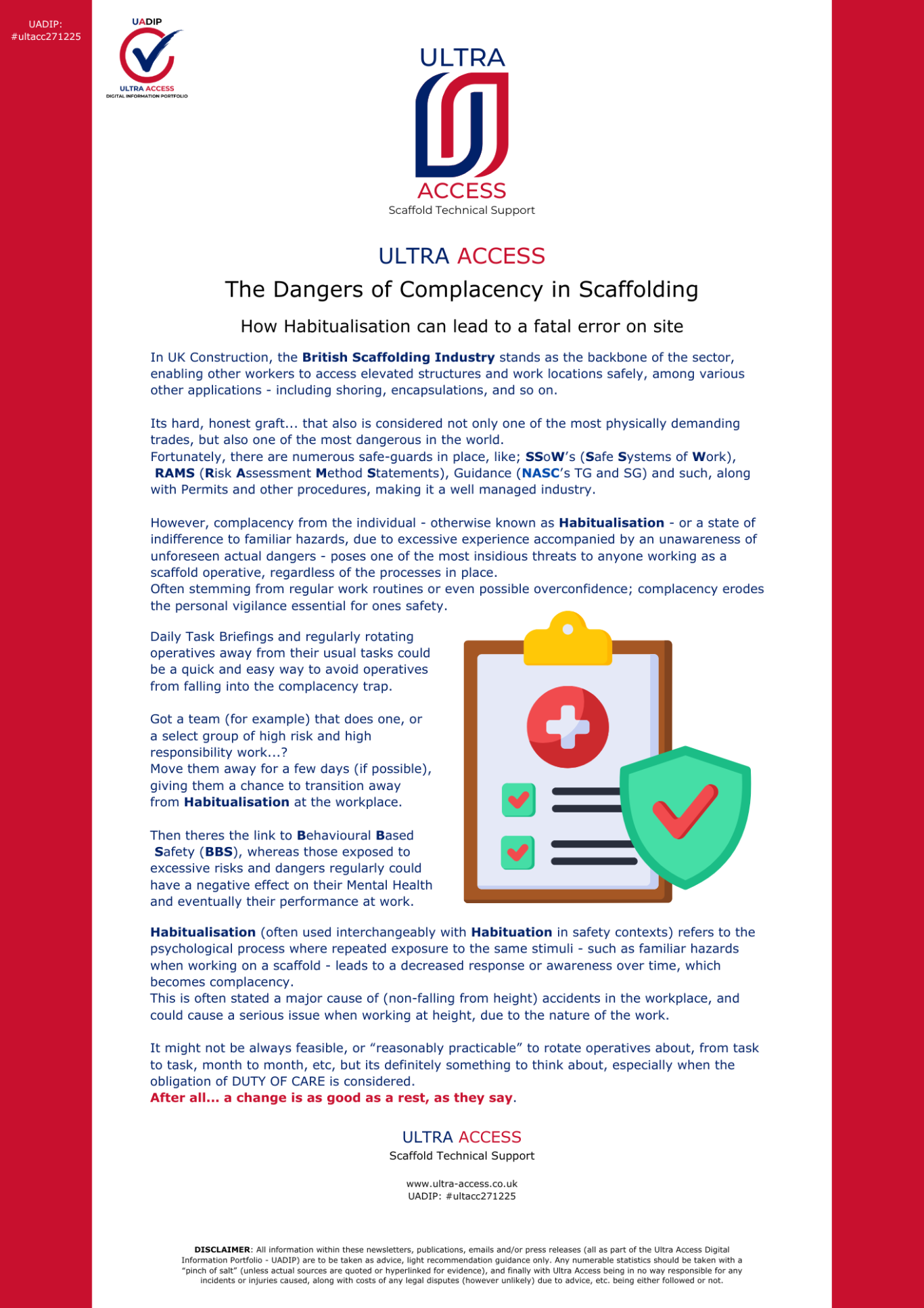 The Dangers of Complacency in Scaffolding