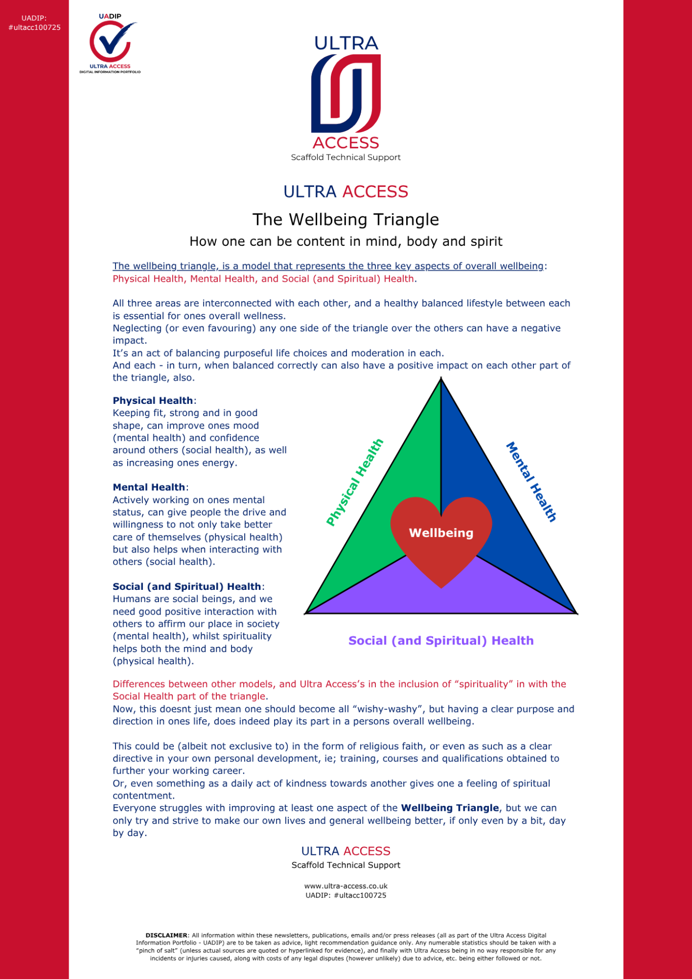 The Wellbeing Triangle