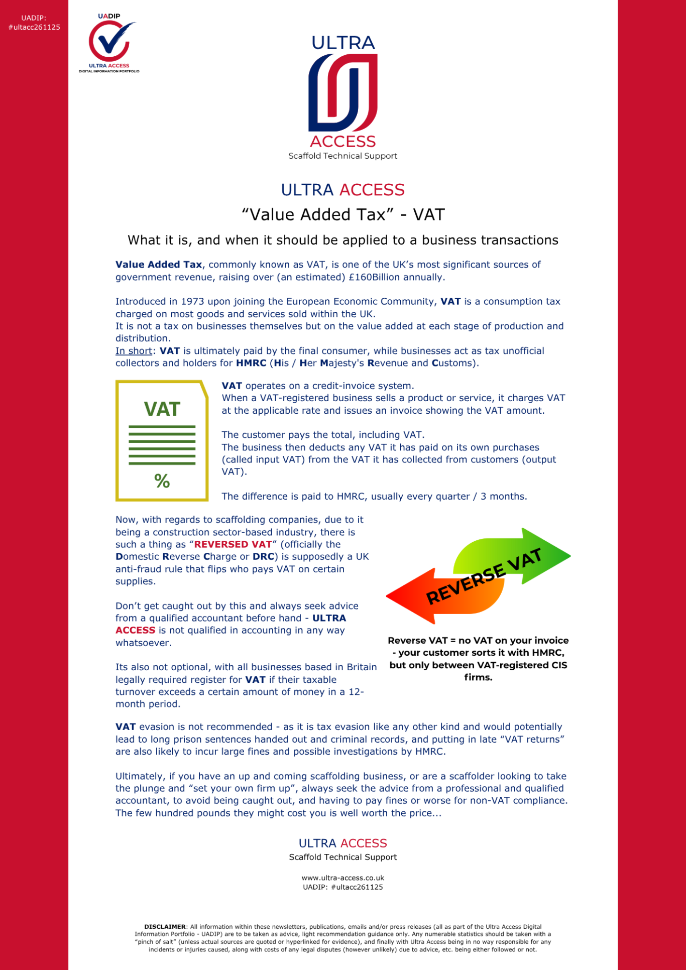 Value Added Tax - VAT