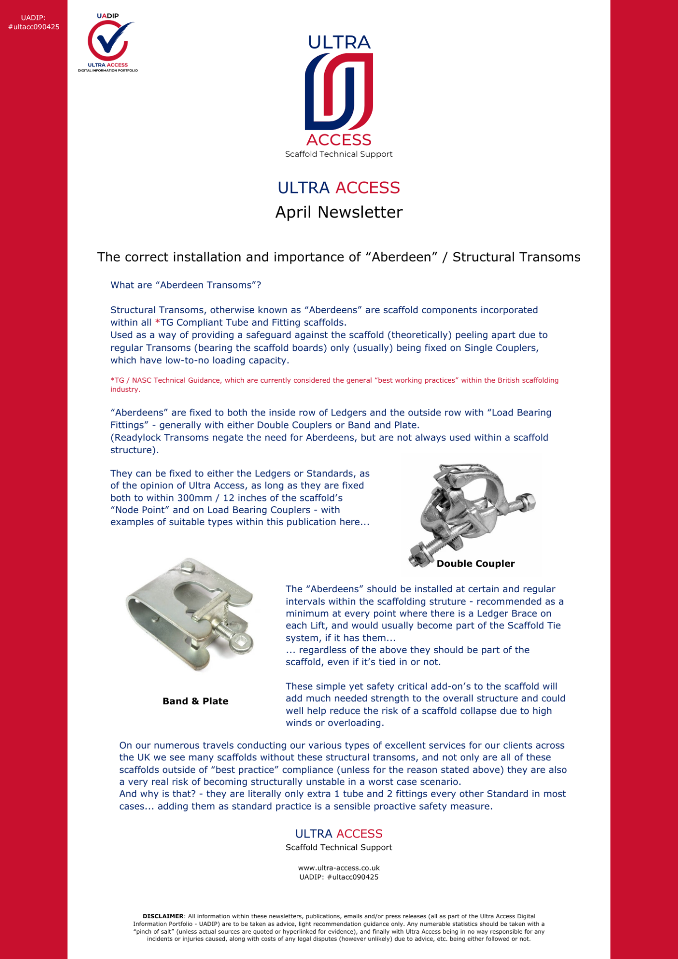 April Newsletter (Structural / "Aberdeen" Transoms)