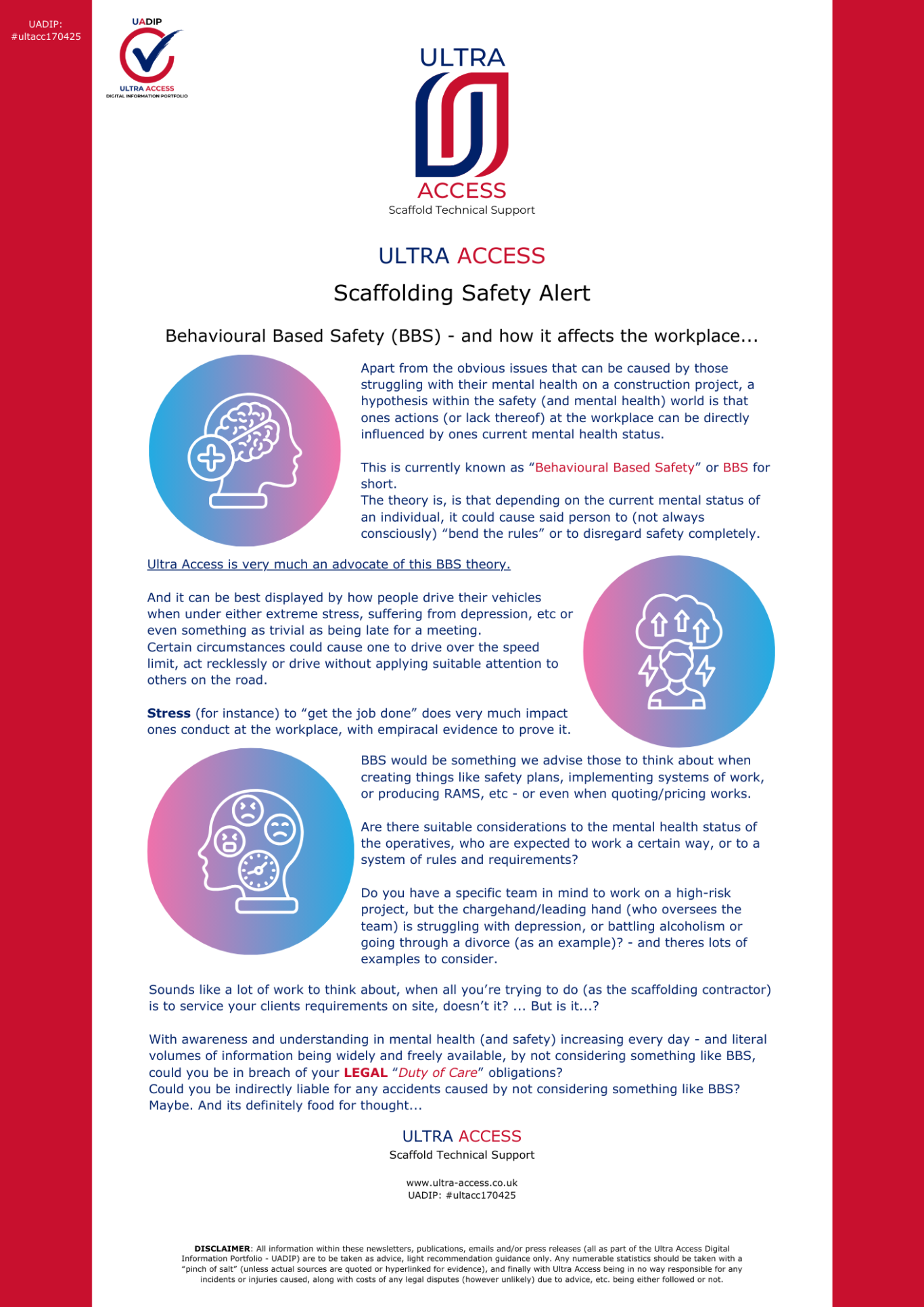 Scaffolding Safety Alert (Behavioural Based Safety)