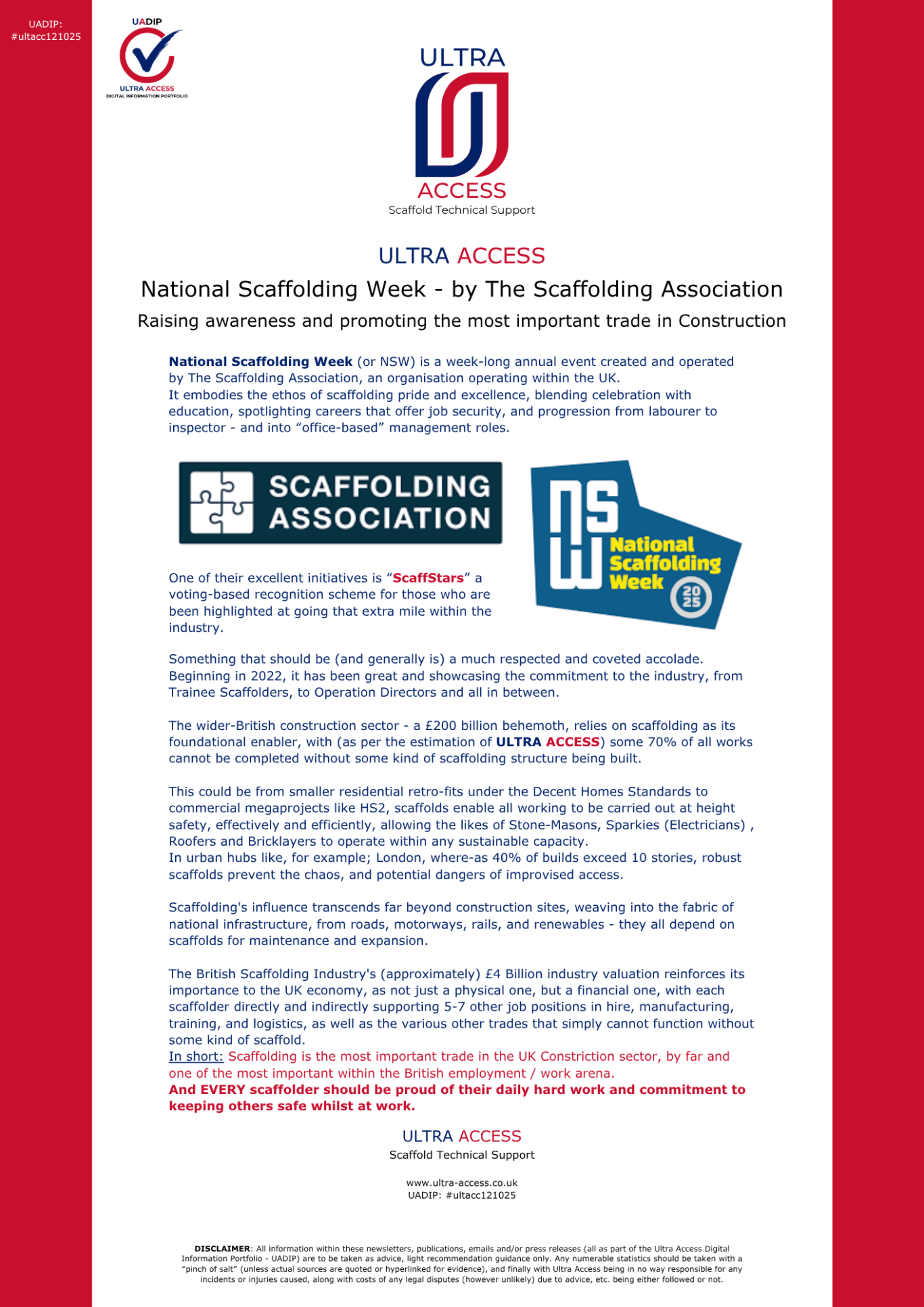 National Scaffolding Week - by The Scaffolding Association