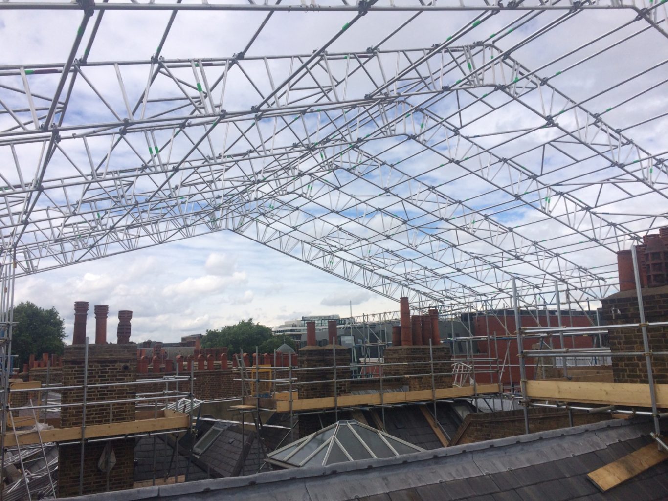 Modular Temporary Roof.