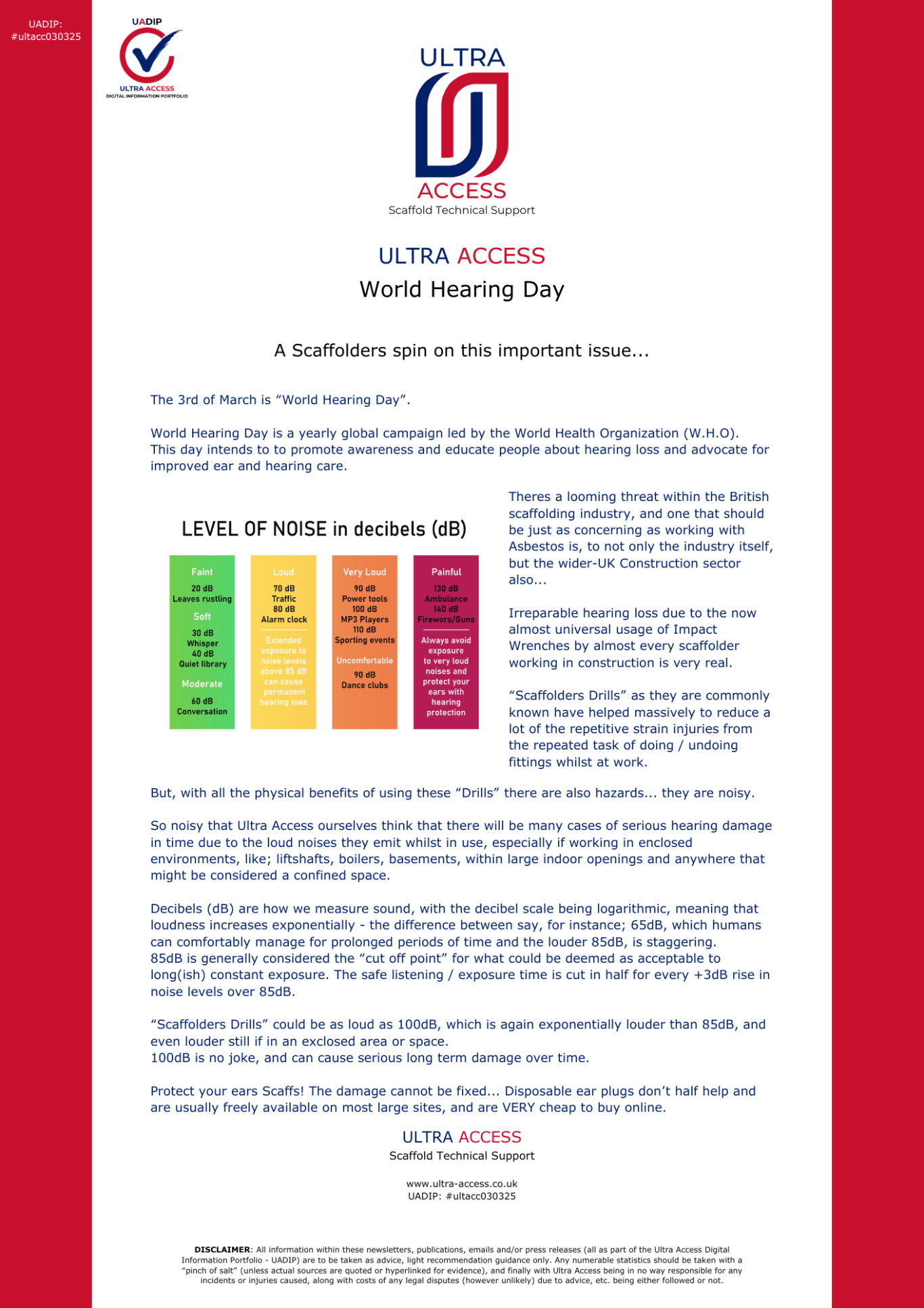 World Hearing Day (the dangers of Impact Wrenches)