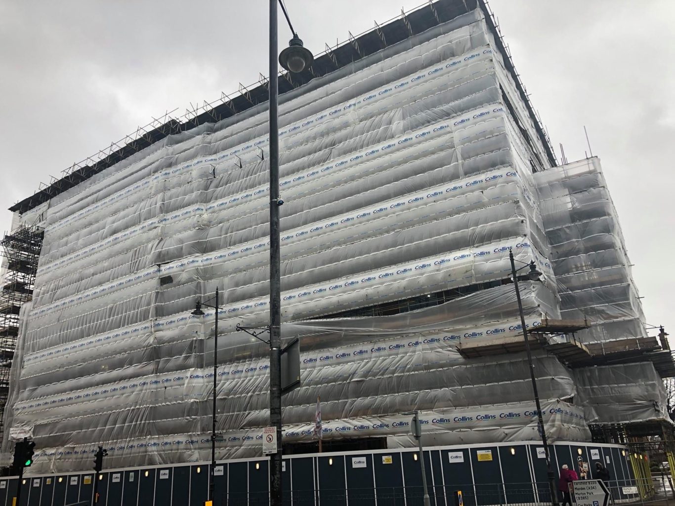 Designed Independent Scaffold w/Temporary Roof.