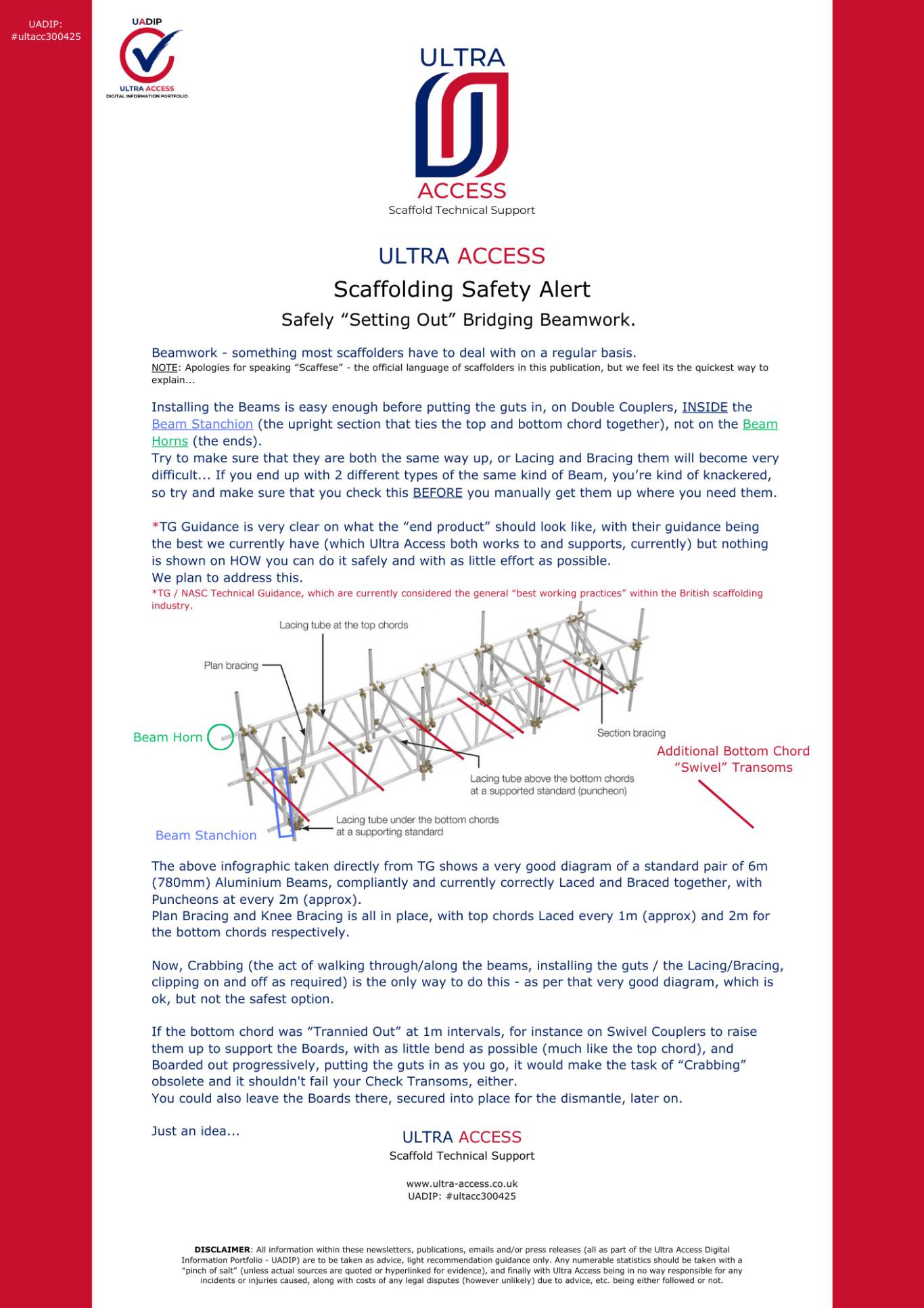 Scaffolding Safety Alert (Beamwork)