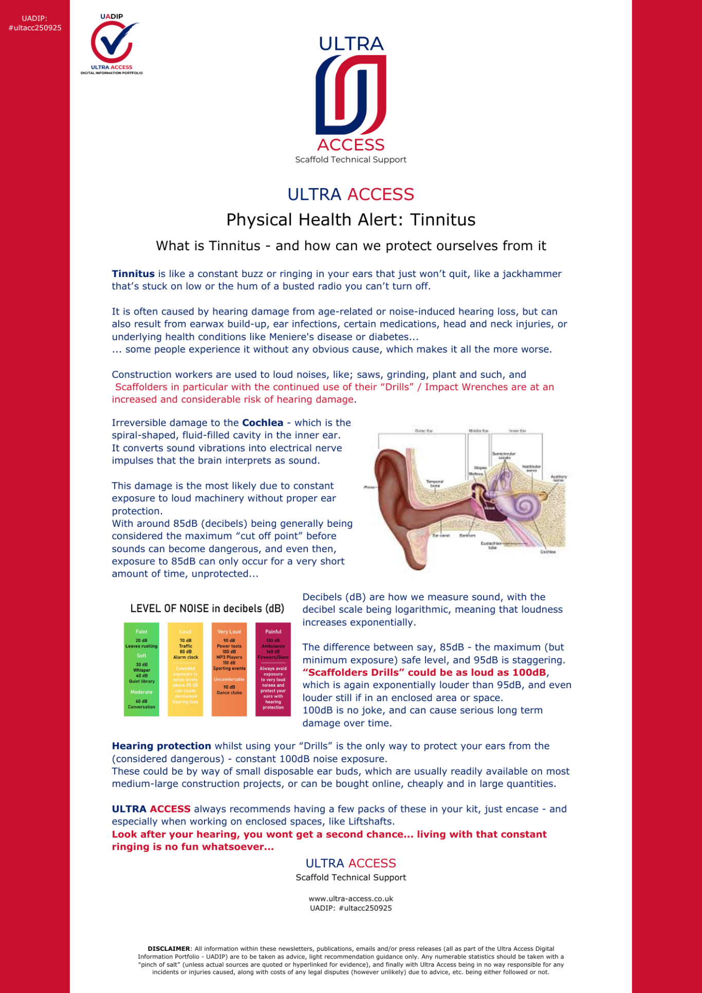 Tinnitus: the looming threat for EVERY Scaffolder